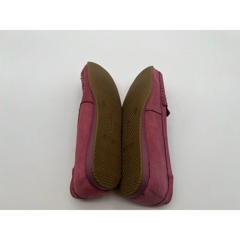 Predictions Women Burgundy Faux Suede Floral Sequin Embroidered Loafers Size 7